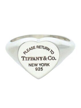 Tiffany & Co Return to Tiffany Heart Silver Signet Ring